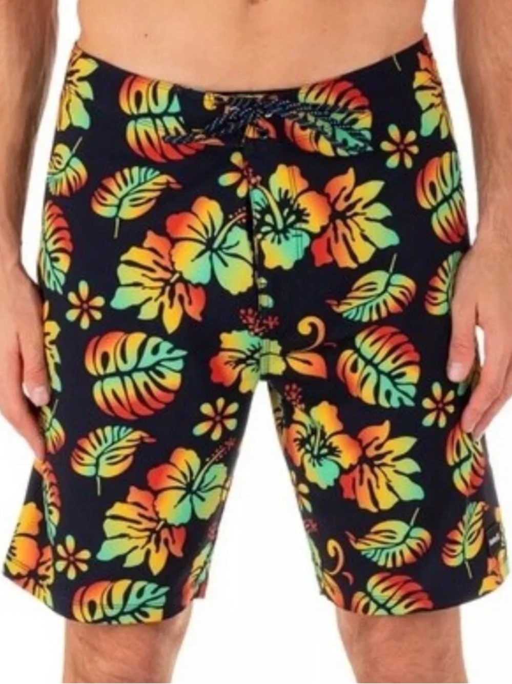 NWT Men’s Hurley Colorado Volley Swim Shorts Board shorts BLACK/TROPICAL Large